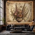thumbnail image 6 of Still Life Floral With Arrangement Ornate Weathered Textured, Mystical Fantasy for Space Lovers, Galaxy Room Decor, Valentine's Day Gift, Tapestry Wall Hanging for Bedroom and Dorm, 6 of 7