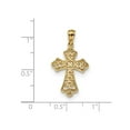 thumbnail image 3 of 14k Yellow Gold Polished Filigree Cross Pendant Charm, 3 of 4