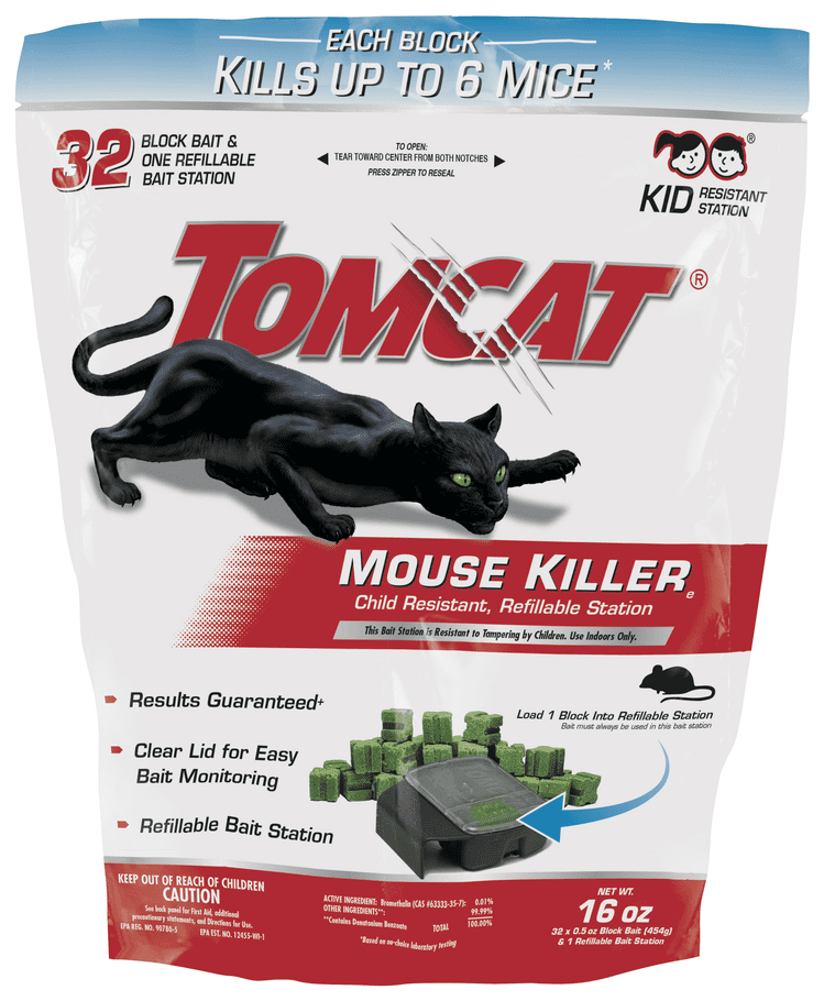 Details about   Tomcat Mouse Killer Refillable Station for Indoor/Outdoor Use 1 Station+16 bait 