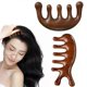 thumbnail image 1 of Massage Comb Head Massager Sandalwood Five Tooth Comb Whale Comb Scalp Scraping Massager Body Massage Tool, 1 of 5