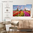 thumbnail image 4 of Elephant Stock Netherlands Tulips And Windmills Wall Art - Horizontal Multi Panel Canvas - Living Room Wall Decor - Nature Multi Panel - Gold And Beige Decor - 38" x 24", 4 of 4