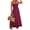 Burgundy, variant on Women Summer Sleeveless Jumpsuit Casual Strapless Wide Leg Jumpsuit