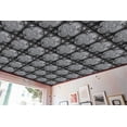 thumbnail image 3 of Dundee Deco's Rustic Antique Silver Floral Glue Up/Drop In Ceiling Panels, 2 ft. X 2 ft. (4 sq ft.) each, 3 of 5