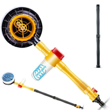 

Rotating Car Wash Brush with Soap Reservoir Spray Water Window Cleaner Home Cleaning Tool