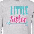 thumbnail image 4 of Inktastic Little Sister, Younger Sister, Arrow - Blue Pink Long Sleeve Youth T-Shirt, 4 of 5
