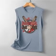 thumbnail image 4 of Savings Baseball Mom Crew Neck Tank Tops for Women Summer Sleeveless Shirts Casual Mother's Day Tunic Tees (L, Gray), 4 of 4