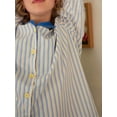 thumbnail image 3 of Women Y2k Pajama Set Striped Contrast Color Long Sleeve Sleepwear Lounge Sets Homewear Nightwear, 3 of 7