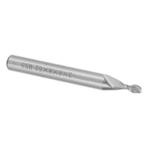 Spiral Mill, High Speed Steel End Mill 2 Flute Straight Shank Cutter Tool Set for CNC Milling, Hardware, Acrylic, Woodworking