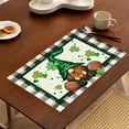 thumbnail image 2 of Binwennn Table Place Mats round Table Mats Set Clear Table Mat Set Easter Linen Placemat Rabbit Easter Egg Restaurant Living Room Home Decoration Dining Table Insulation, 2 of 7