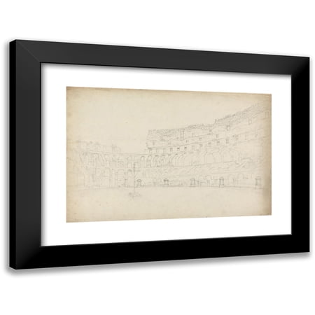 Isaac Weld 14x11 Black Modern Framed Museum Art Print Titled - Interior Colosseum, Rome (1818)