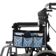 thumbnail image 2 of Bolsa lateral para reposabrazos de silla de ruedas, bolsa de almacenamiento de 6 bolsillos con tiras reflectantes y portabotellas, scooter de movilidad, andador, accesorios de transporte, azul, 2 of 5