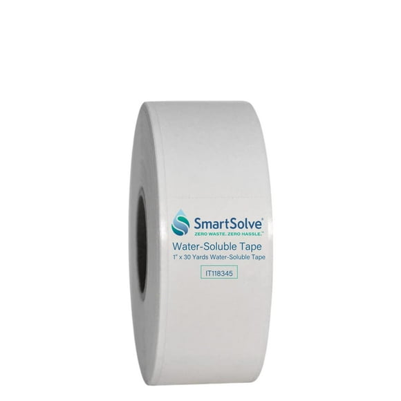Cinta soluble en agua SmartSolve | 1 x 30 yardas | Se disuelve rápidamente en agua | Autoadhesivo | Máscara para Hidrografía y Doble Inmersión | Manualidades y etiquetas | Biodegradables | Ecológico