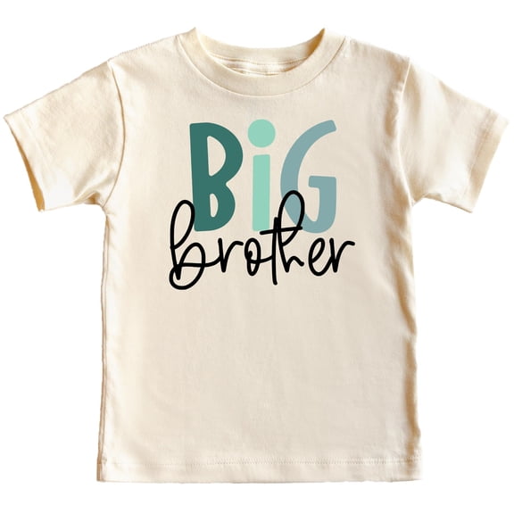 Big Brother T-Shirt Shirt for Boys Big Bro Sibling Reveal Tee Natural Shirt 4T