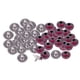 thumbnail image 2 of 50 Sets Remaches de Metal Forma forma forma forma Artesanía de material cuero Adorno de Ropa Accesorios Rosa roja, 2 of 9