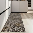 thumbnail image 4 of Black and Tan Leopard Print Kitchen Rug Mat,Kitchen Runner Rugs Non Skid Washable,Decorative Kitchen Floor Mats for Kitchen,Sink,Laundry,17"X47", 4 of 5