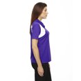 thumbnail image 2 of Extreme 75066 Women Eperformance Colorblock Textured Polo, XL, CAMPUS PURPLE, 2 of 3