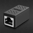 thumbnail image 2 of GFDYREE Oneme Network Coupler, RJ45 Coupler, Ethernet Cable Coupler Cat7 Cat6 Cat5e cat5 Ethernet Cable Extender Adapter,Ethernet Female toFemale (Black-2 Pack), 2 of 6