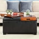 Convenience Concepts Poussette de Table Basse Designs4Comfort en Simili Cuir Noir – image 3 sur 4