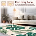 thumbnail image 2 of ODIKA 6'x9' Machine Washable Non-Slip Area Rug, Monstera Leaf with Contemporary Botanical Artistry High Traffic Rug, Beige, 416838, 2 of 7