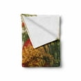 thumbnail image 2 of Garden Soft Flannel Fleece Throw Blanket, Maple Trees in the Fall at Portland Japanese Garden Foggy Morning Scenery, Cozy Plush for Indoor and Outdoor Use, 60" x 80", Red Yellow Green, by Ambesonne, 2 of 6