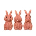 thumbnail image 2 of Xecvkr Resin Rattan Rabbit Figurine Set Easter Home Decoration Durable Stylish Indoor Outdoor Versatile Table Shelf Garden Spring Gift Easy Clean 3pcs Red, 2 of 7