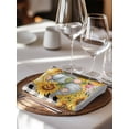 thumbnail image 6 of Gnomes Plaid Cloth Napkins Set of 4 Reusable Dinner Napkins, Yellow Sunflower Farmhouse Bee Black Check Cocktail Napkin Washable Table Napkins for Wedding/Holiday Party/Baby Shower 20"x20", 6 of 7