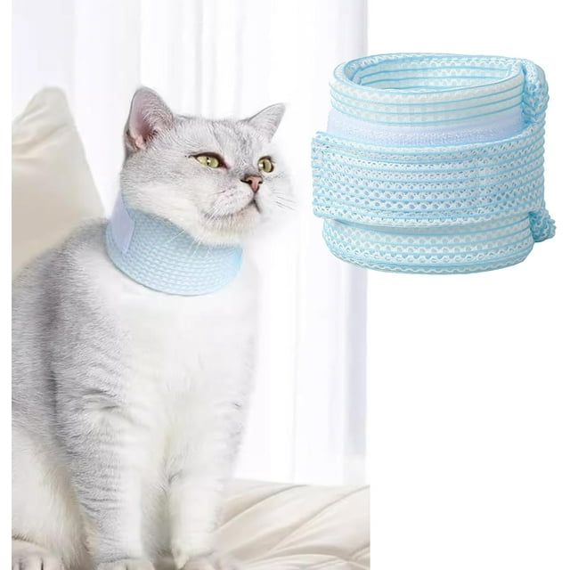 YISITIAN Attelle de Cou pour Chat - Collier Élisabéthain Respirant et Ajustable pour Récupération Post-Chirurgicale Protection Anti-Rayures Anti-Lichage, Cône Cervical pour Petits Moyens Grands Chiens Chiots CJ919-106640