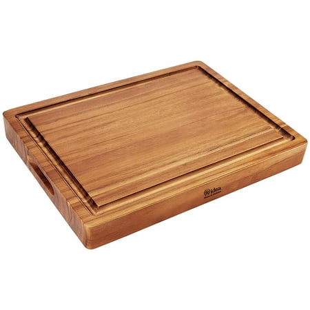 AIDEA Double Thick Cutting Board, Reversible Board with Built-in Handle &Juice Groove for Meat and Vegetable(16''x12''x1.5'')