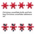 thumbnail image 4 of Bewildely 4 unids/set Navidad copo de nieve vajilla bolsa de almacenamiento cubiertos bolsa de azúcar organizador de palillos tenedor bolsillo Kits de decoración para fiestas, 4 of 6