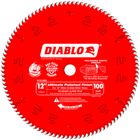 D12100X 12-Inch 100 Tpi Fine Finish Circular Saw (Best Saw Blade For Engineered Flooring)