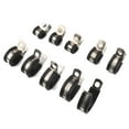 thumbnail image 2 of 10pcs Cable Clamp Stainless Steel Rubber Exquisite Workmanship Metal Pipe Clamp Rubber Cushioned Insulated Clamp for Car Automobile Vehicle, 2 of 9