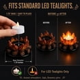 thumbnail image 4 of Halloween Campfire Tealight Holder Set of 3, Farmhouse Glow-in-the-Dark Campfire Resin Figurine, Whimsical Fall Halloween Decor for Mantel Shelf Tabletop, 4 of 5