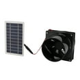 10W 12V Solar Powered Exhaust Fan for Round Pipe ABS Solar Panel Ventilation Fan Kit for Pet