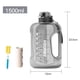 thumbnail image 2 of Botella de agua de gran capacidad, botella de agua deportiva reutilizable Tritan sin BPA (1500ml)., 2 of 5