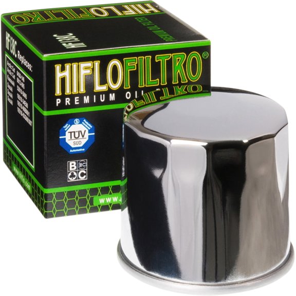 HiFlo Oil Filter   Chrome HF138C