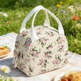 thumbnail image 6 of Insulated Lunch Bag, Cute Quilted Floral Lunch Tote Bags Reusable Insulated Lunch Box Coquette Aesthetic Large Capacity Insulated Cooler for Women Work Travel Picnic, 6 of 6