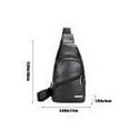 thumbnail image 2 of Qocolhg Leather Sling Bag for Women Men Messenger Bags Crossbody Bag Casual Chest Bag Sling Backpack Fanny Pack Shoulder Daypack Portable Camping Daypacks for Travel Sport Running, 2 of 6