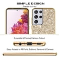thumbnail image 6 of Compatible with Samsung S21 Ultra Case Glitter Shockproof, for Samsung Galaxy S21 Ultra Phone Case Bling Sparkly Soft TPU and PC Silicone Shiny Girl Women Thin Protective Cover (Gold), 6 of 14