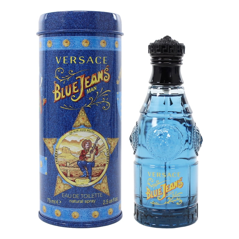 Versace, Blue Jeans Men Eau de Toilette Spray, 2.5 oz, Zesty
