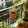 thumbnail image 4 of Nnndbs Wall Mount Pot Holder, Double Hook Flower Pot Bracket with Ring, Heavy Duty Metal Hanger Stand for Balcony Garden Patio, 4 of 4