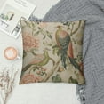 thumbnail image 2 of COMIO  Chinoiserie Flowers Birds Light Green Throw Pillow Cover, Cushion Case Outdoor Decoration for Sofa Couch Farmhouse, 2 of 5