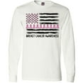 thumbnail image 3 of Inktastic Breast Cancer Awareness Pink Ribbons and Flag Long Sleeve T-Shirt, 3 of 5