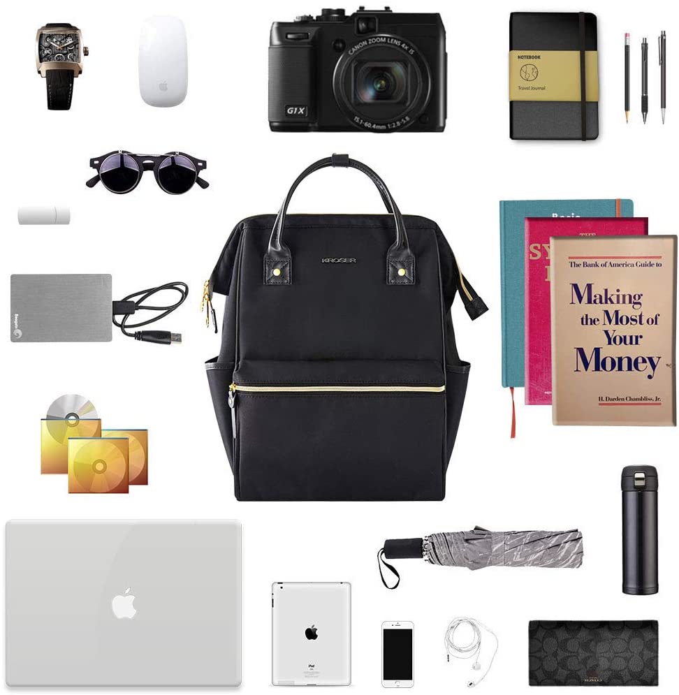 KROSER Laptop Backpack 15.6" School Computer Backpack  Casual Daypack Travel Business Work Bag for Men/Women-Black - image 5 of 10