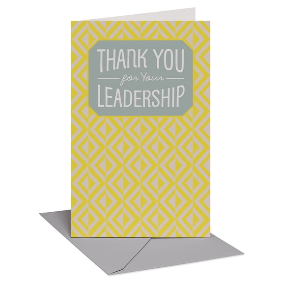 American Greetings Thank You Card for Leadership (Stylish Geometric Pattern)