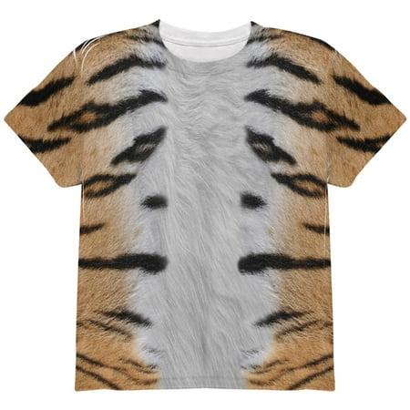 Halloween Tiger Costume All Over Youth T Shirt Multi YXL