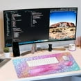 thumbnail image 7 of Large Keyboard Mouse Pad Set, Extended Mouse Pad+Keyboard Wrist Rest Support, Memory Foam Ergonomic Easy Typing, 4Pcs (35.4×15.9 in) Desk Pad Set for Home Office Study Game - Colorful, 7 of 7