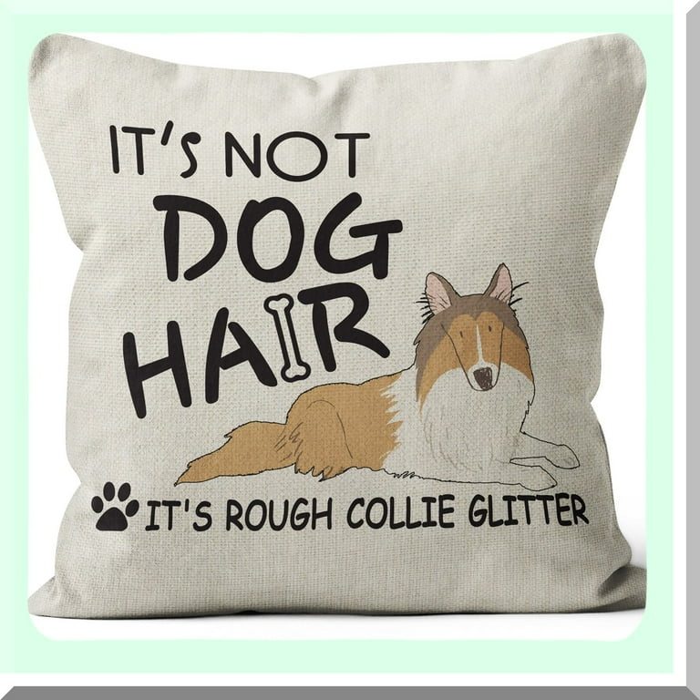 Rough Collie Glitter Farmhouse Pillow Cover Dog Gifts 18 X 18 Decorative Cushion for Home Decor Dog Lovers Pet Pillows Walmart