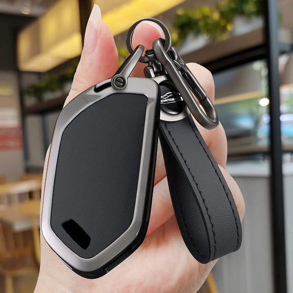 Key Fob Cover Compatible with Fit for Kia Seltos Telluride EV9 Picanto Sorento All New K5 2023-2025 5 6 7 8 Button Metal Leather Keychain Case Holder Protector