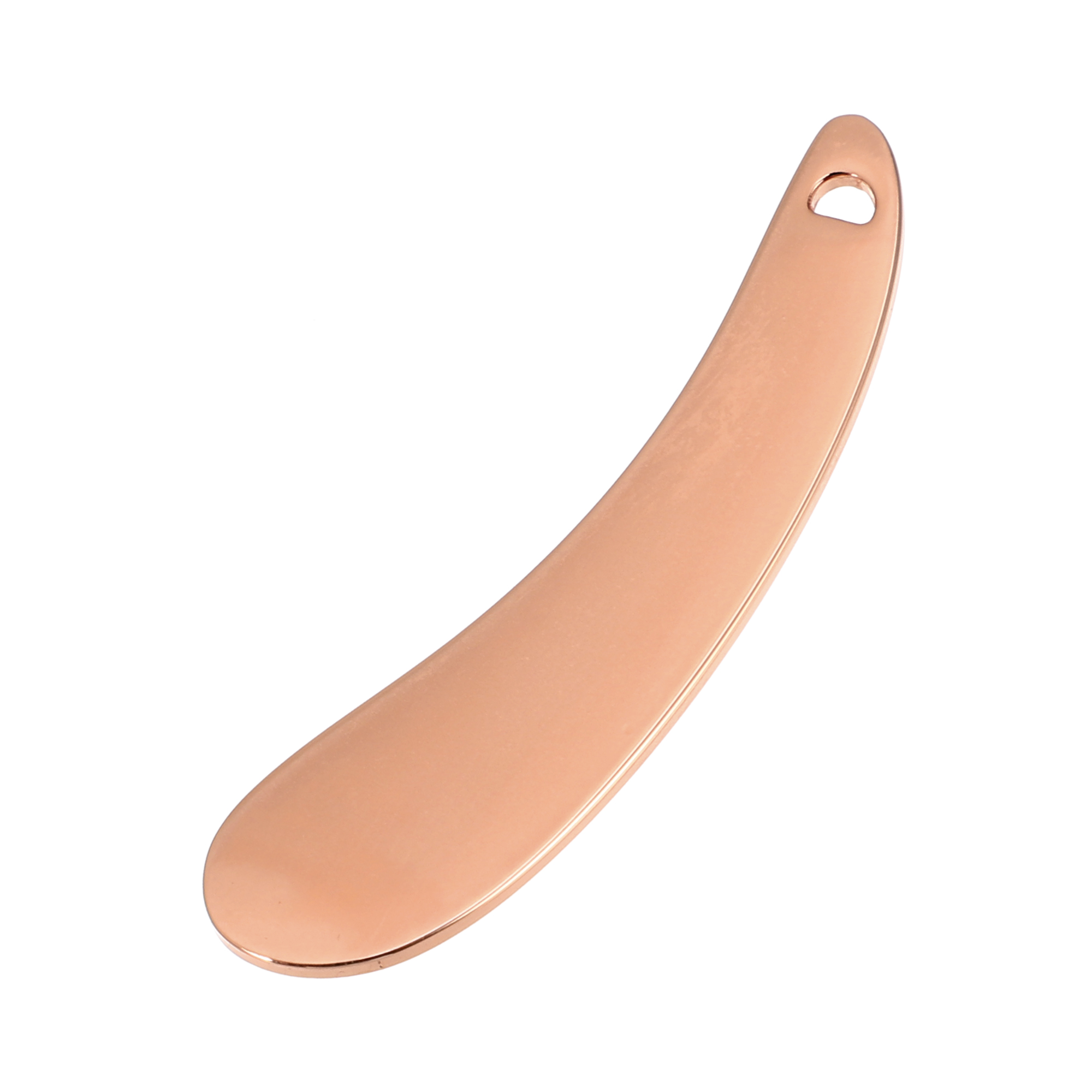 Unique Bargains 4Pcs Makeup Spatula Spoon Zinc Alloy Moon Shape 2.13"x0.51" Rose Gold Tone
