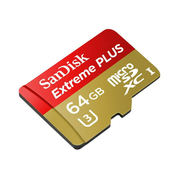 Allergy Lake Taupo depart SanDisk Extreme PLUS - Flash memory card (microSDXC to SD adapter included)  - 64 GB - UHS Class 3 / Class10 - 633x - microSDXC UHS-I - Walmart.com